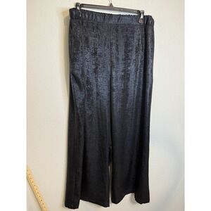 Johnny Was Wide Leg Pants Women's Plus Size 3X Black Shimmer Party Evening NEW